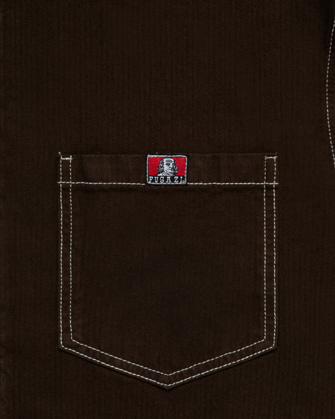 Layered Farsi Work Shirt Brown