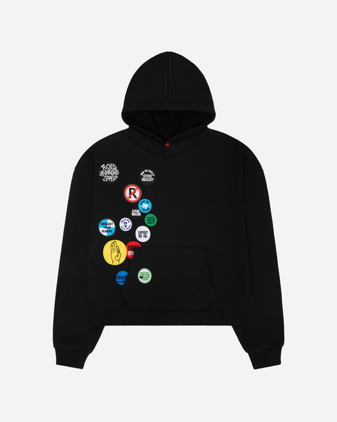 Patch Hoodie Black