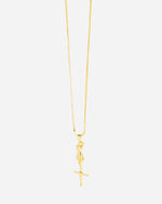 Hand & Dagger Necklace Gold