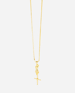 Hand & Dagger Necklace Gold