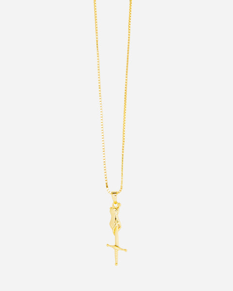 Hand & Dagger Necklace Gold