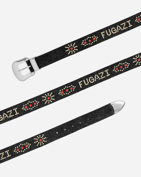 Western Belt Black Hairy Suede