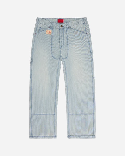 FUGAZI® Hickory Stripe 1940 Pant Blue – washed 15oz cotton work pants