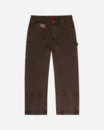 FUGAZI® Hickory Stripe 1940 Pant Brown – washed 15oz cotton work pants