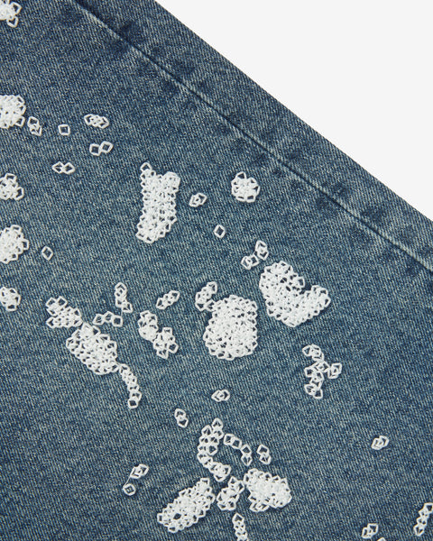 Chain Splatter Jeans Dark Washed