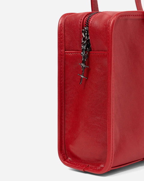Leather Laundry Mini Bag Red