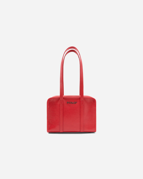 Leather Laundry Mini Bag Red