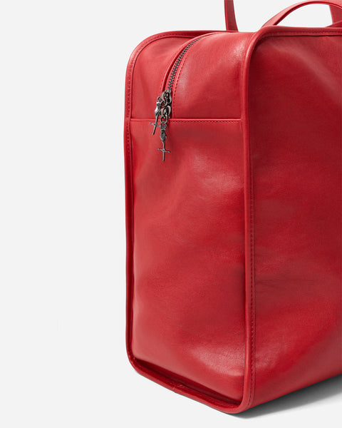 Leather Laundry Traveler Bag Red