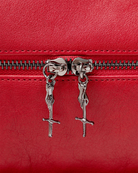 Leather Laundry Traveler Bag Red