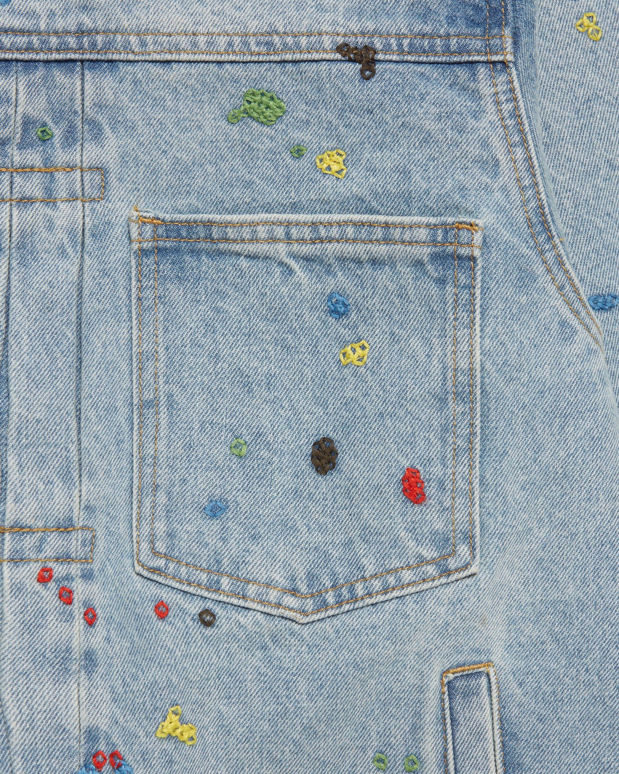 Chain Splatter Denim Jacket Light Washed – FUGAZI®