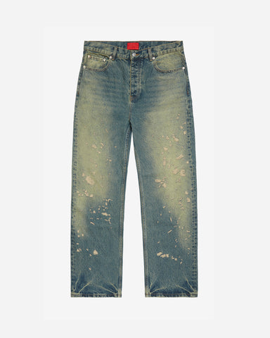 Chain Splatter Jeans Mud Washed