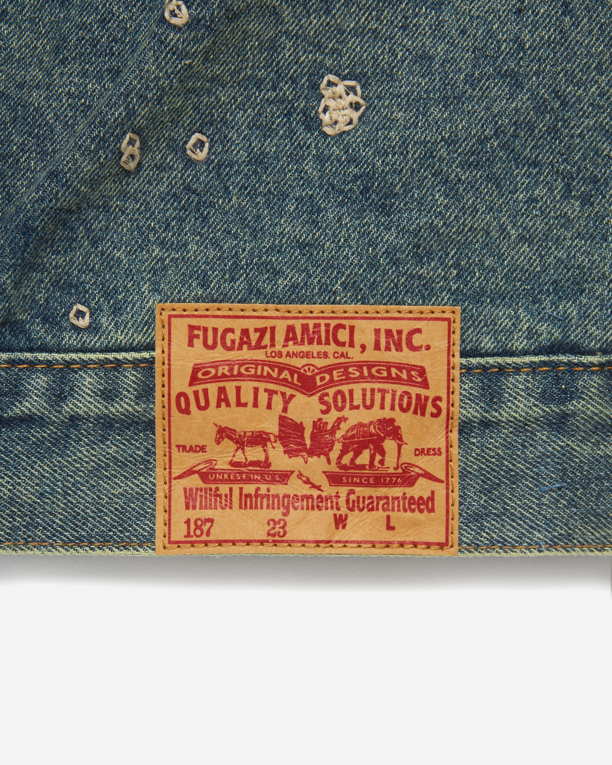 Chain Splatter Denim Jacket Mud Washed – FUGAZI®