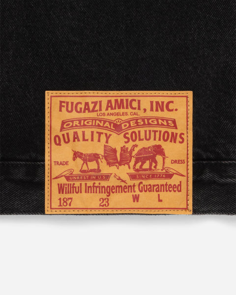 Novelty Denim Jacket Washed Black