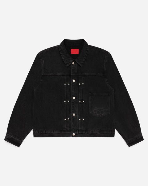 Novelty Denim Jacket Washed Black