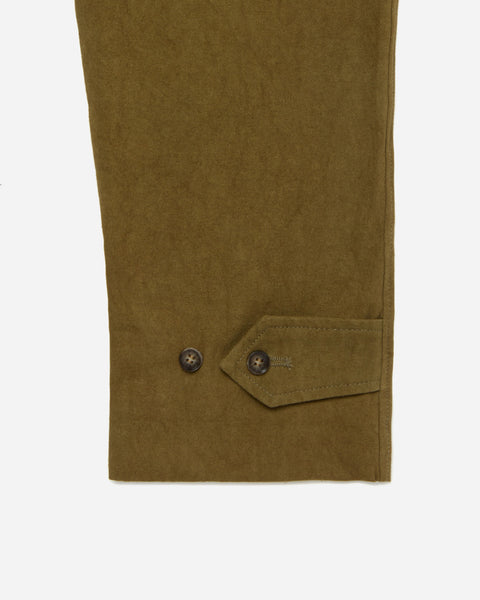 Pony Collar Balmacaan Coat Olive