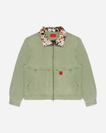 Pony Collar Work Jacket Washed Olive