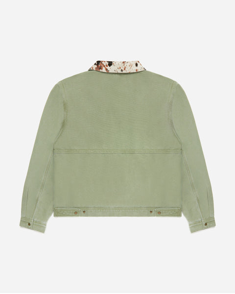 Pony Collar Work Jacket Washed Olive