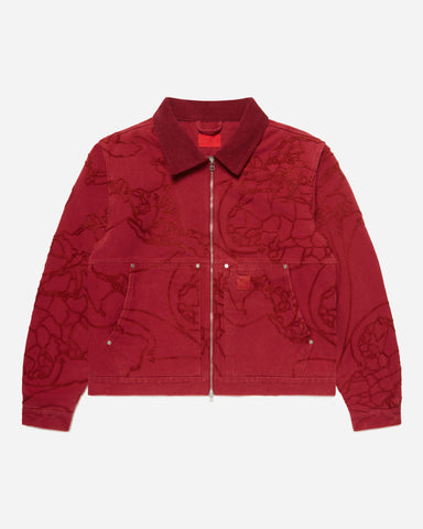 Chain Stitch Trade Route Work Jacket Red
