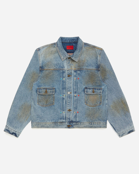 Stone Rivet Denim Jacket Mud Washed