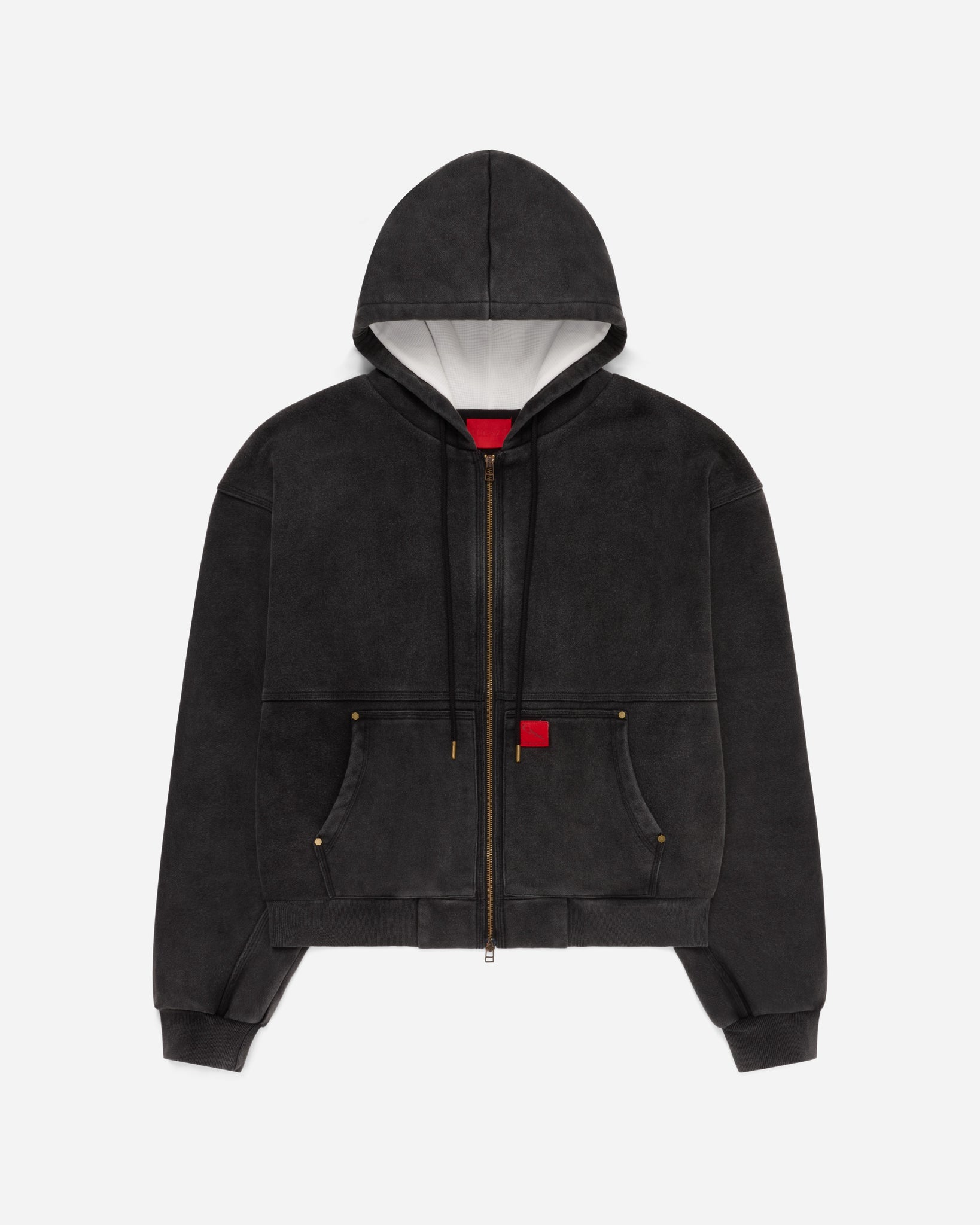 fuga archive slim fit jacket ダブルジップ Super Duty Zip Hoodie Washed Black – FUGAZI®