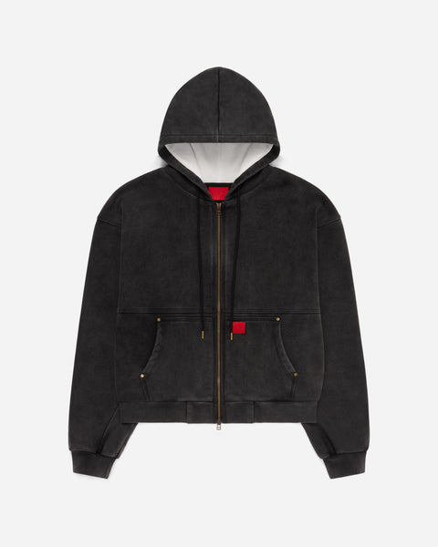 Super Duty Zip Hoodie Washed Black