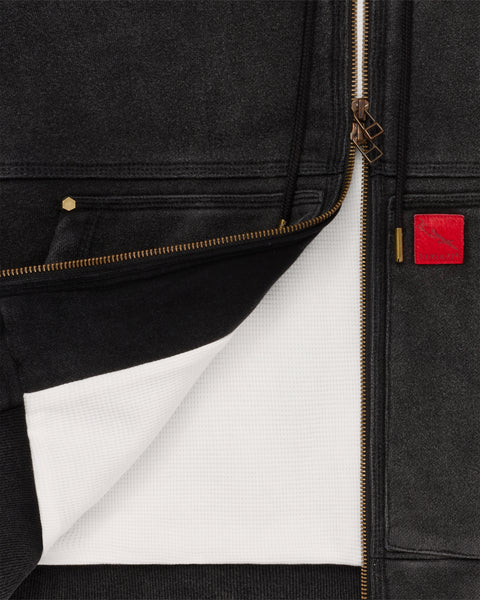 Super Duty Zip Hoodie Washed Black