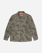 Textured Letter Button Up Camo