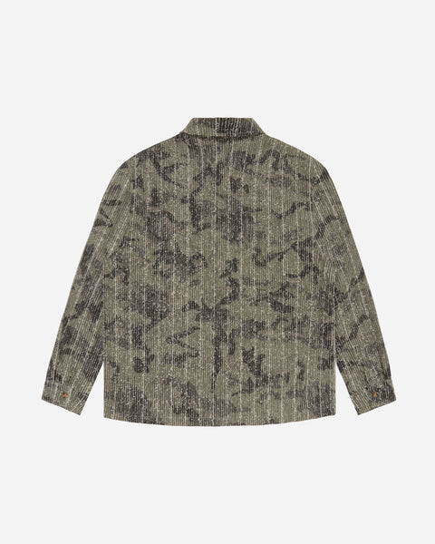 Textured Letter Button Up Camo