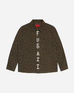 Textured Letter Button Up Leopard