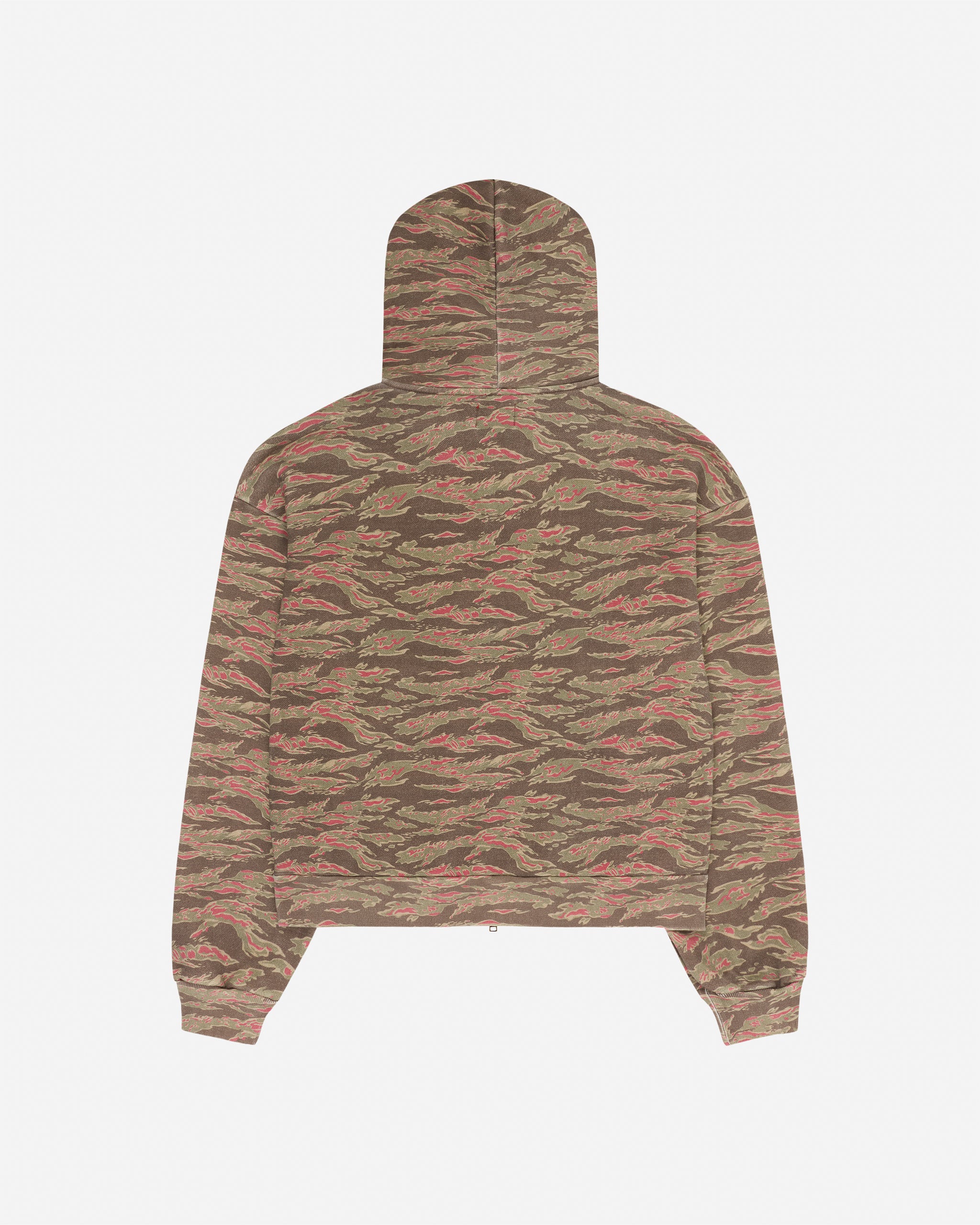 Washed Tiger Camo Zip Hoodie Olive – FUGAZI®