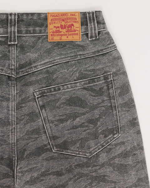 Washed Tiger Camo Work Pant Grey