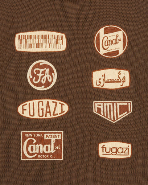 Racing Knit Sweater Brown