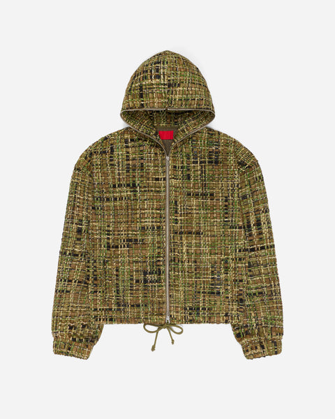 Tweed Zip Hoodie Camo