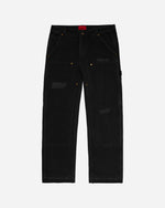 Washed Double Knee Work Pant Black