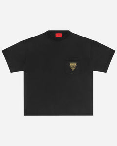 Medallion Pocket Tee Washed Black