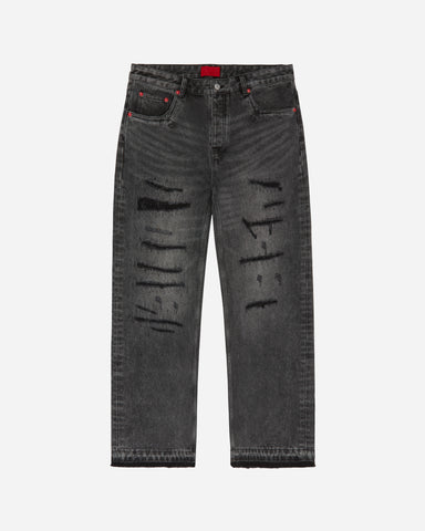 Stone Rivet Jeans Washed Black