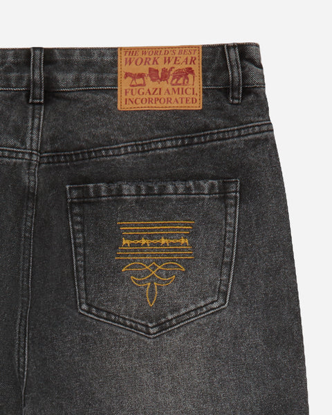 Stone Rivet Jeans Washed Black