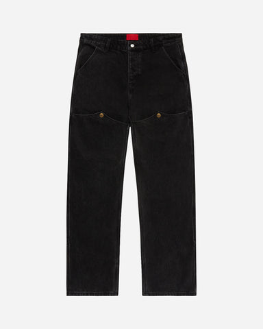 Western Snap Jeans Washed Black