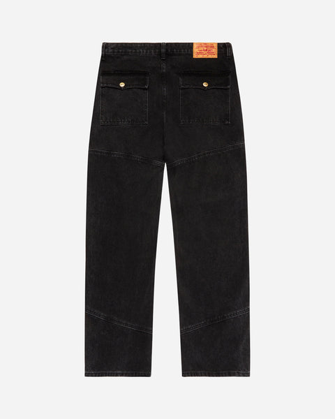 Western Snap Jeans Washed Black