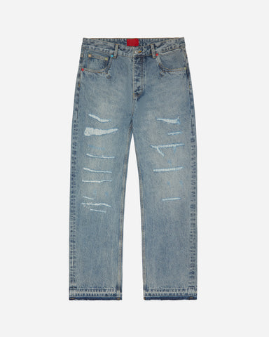 Stone Rivet Jeans Washed Indigo