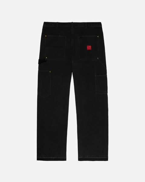 Washed Double Knee Work Pant Black