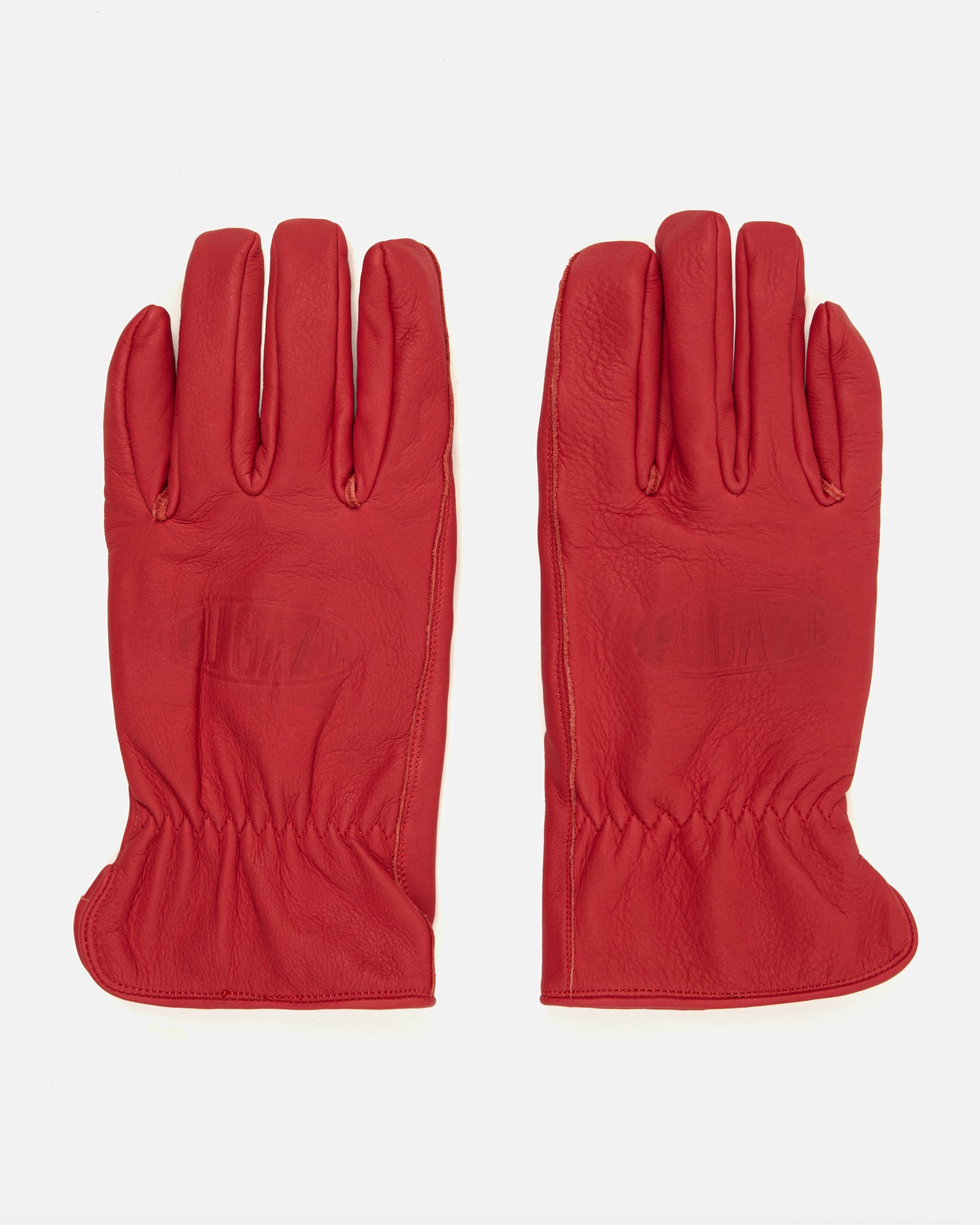Leather Work Gloves Red