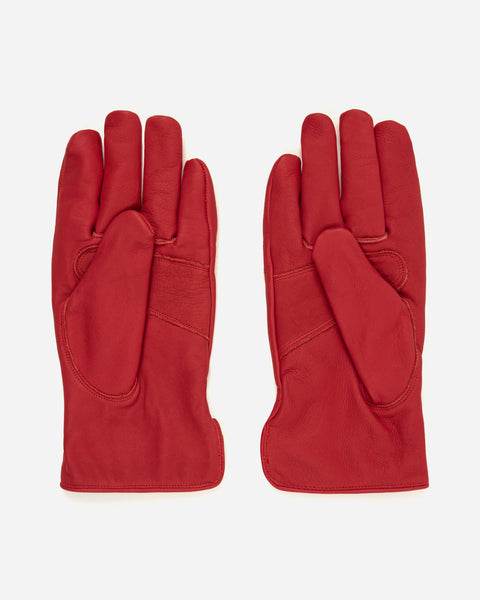 Leather Work Gloves Red