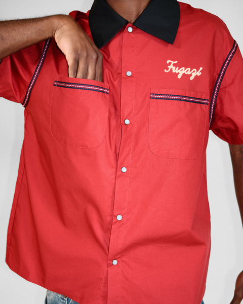 FUGAZI® Accidents Bowling Shirt Red, image 2 of 5