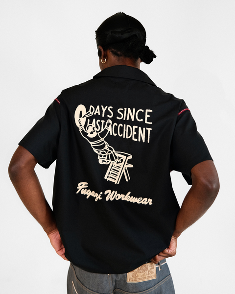 FUGAZI® Accidents Bowling Shirt Black, image 2 of 5