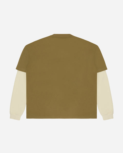 Layered Waffle Tee Olive