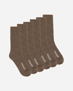 Liner Knit Sock Bundle Brown