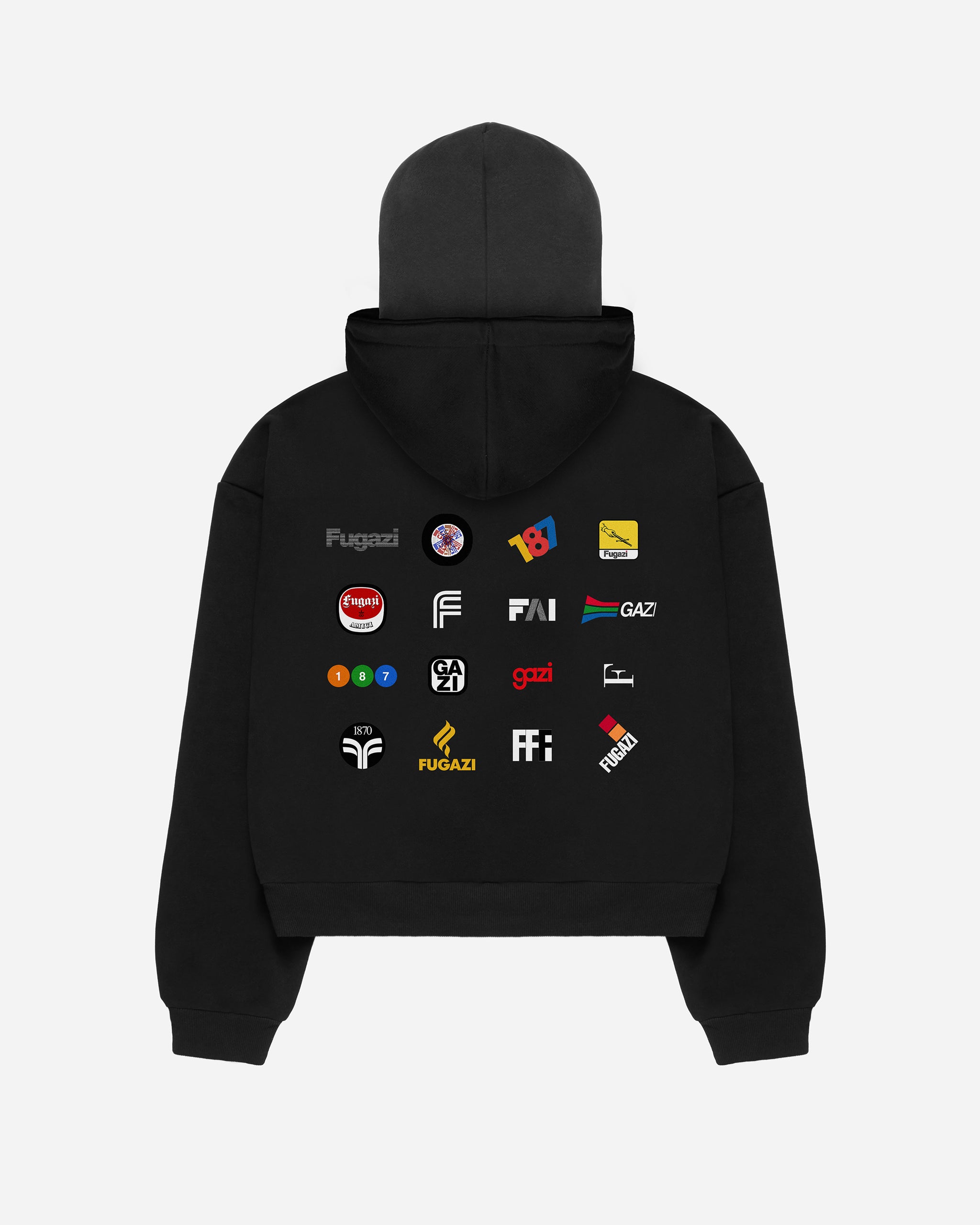 Original Design Double Hoodie Black – FUGAZI®