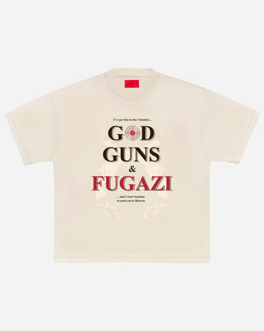 God, Guns & Fugazi Tee Sand