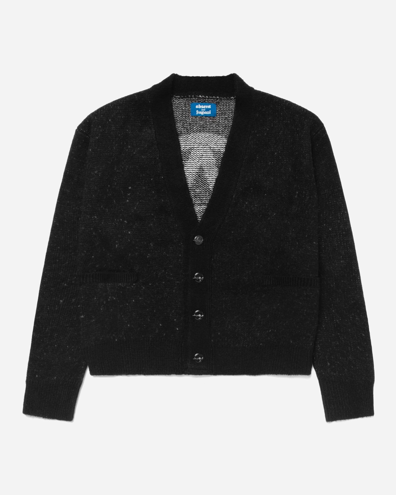 Monogram Knit Cardigan Black – FUGAZI®